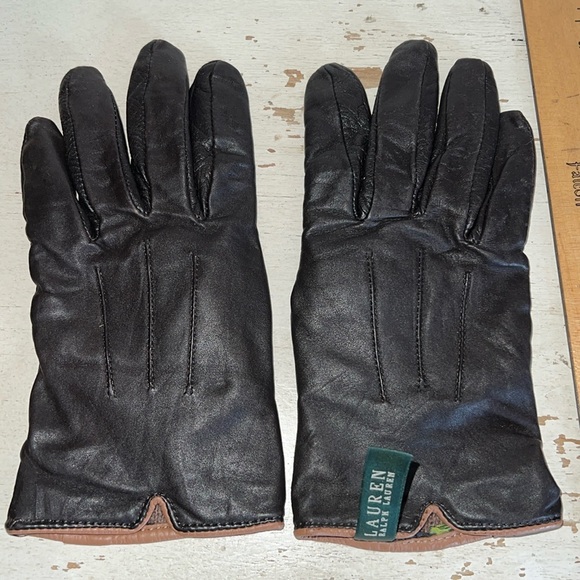 Ralph Lauren leather & Cashmere driving gloves